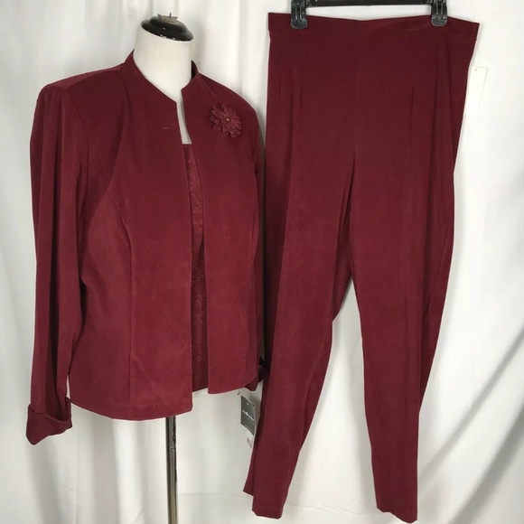 Sag Harbor Other - 3 Piece Pant Suit Crimson Red Wine Sag Harbor